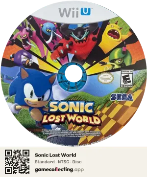 Sonic Lost World Nintendo Wii U, NTSC disc