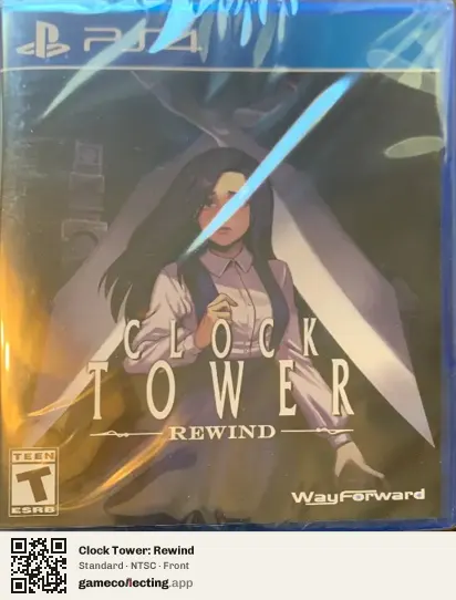 Clock Tower: Rewind PlayStation 4, NTSC box front