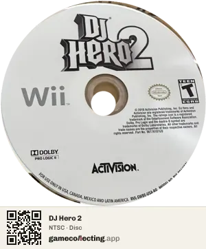 DJ Hero 2 Nintendo Wii, NTSC disc