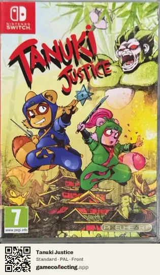 Tanuki Justice Nintendo Switch, PAL box front