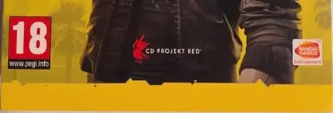 Cyberpunk 2077, the PEGI square on its front