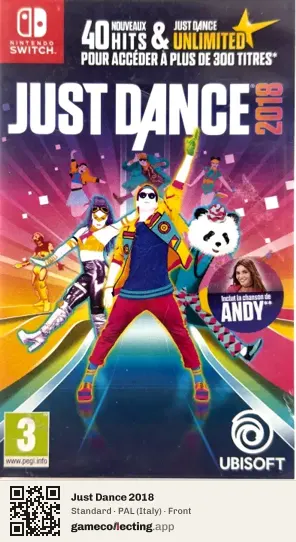 Just Dance 2018 Nintendo Switch, Italy box front