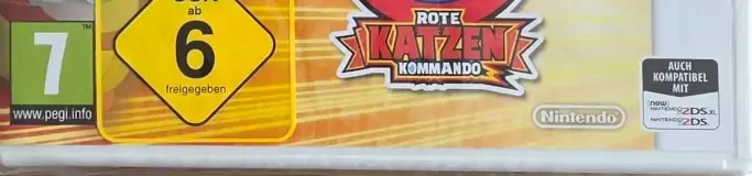 Yo-kai Watch Blasters: Red Cat Corps, the USK square on its front