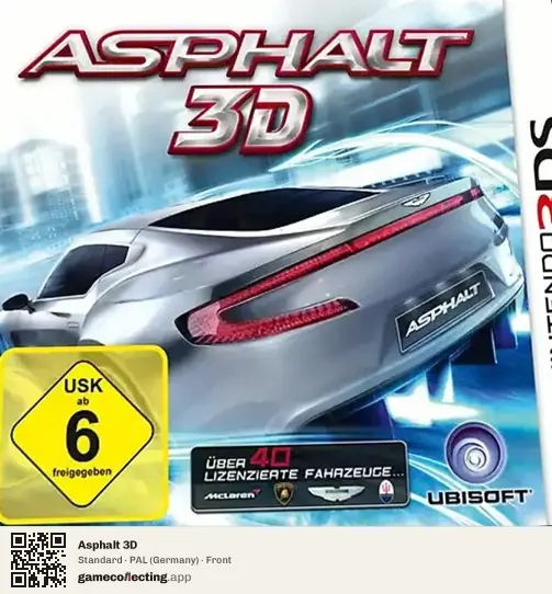 Asphalt 3D Nintendo 3DS, Germany box front