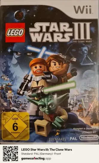 LEGO Star Wars III: The Clone Wars Nintendo Wii, Germany box front