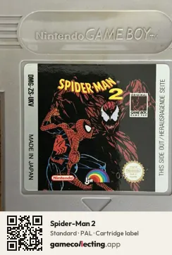 Spider-Man 2 Game Boy, PAL cartridge label