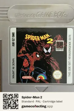 Spider-Man 2 Game Boy, PAL cartridge label