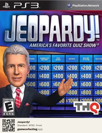 Jeopardy! PlayStation 3, NTSC box front