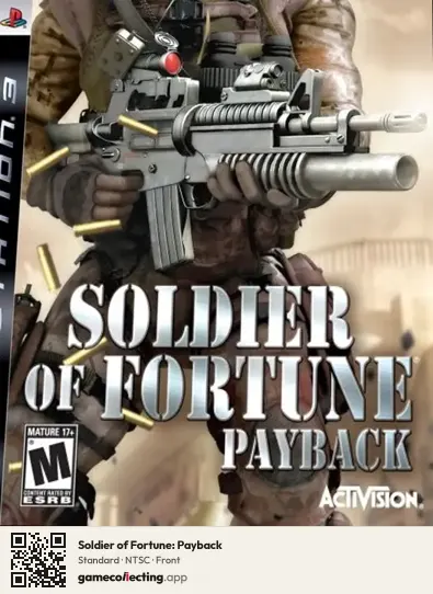 Soldier of Fortune: Payback PlayStation 3, NTSC box front