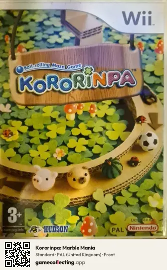 Kororinpa: Marble Mania Nintendo Wii, United Kingdom box front