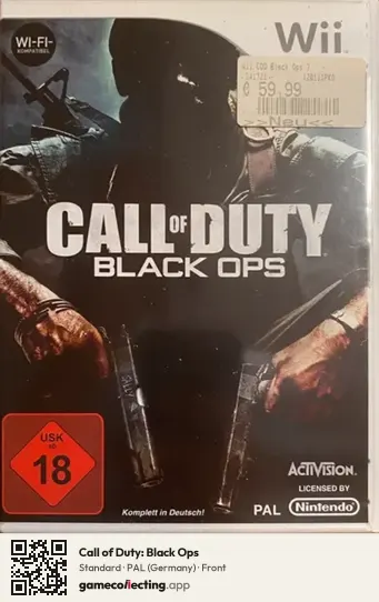 Call of Duty: Black Ops Nintendo Wii, Germany box front