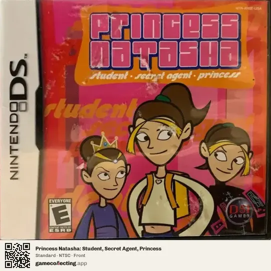 Princess Natasha: Student, Secret Agent, Princess Nintendo DS, NTSC box front