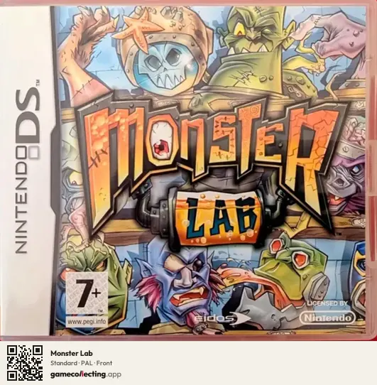 Monster Lab Nintendo DS, PAL box front