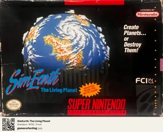 SimEarth: The Living Planet Super Nintendo Entertainment System, NTSC box front