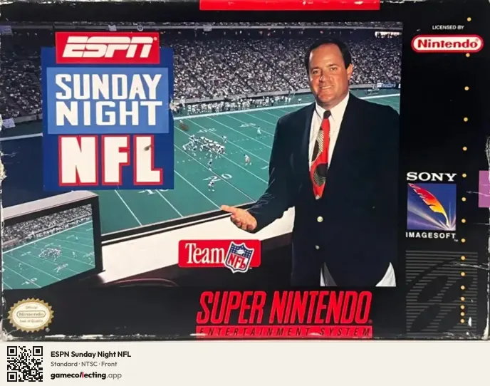 ESPN Sunday Night NFL Super Nintendo Entertainment System, NTSC box front