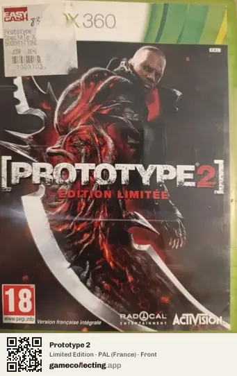 Prototype 2 Xbox 360, France box front