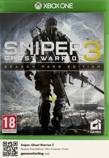 Sniper: Ghost Warrior 3 Xbox One, France box front