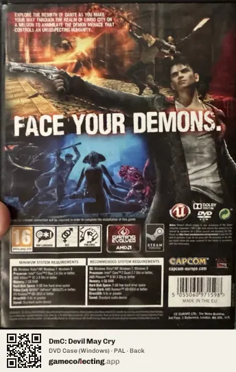 DmC: Devil May Cry Computer, PAL box back
