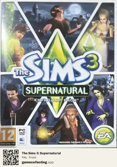 The Sims 3: Supernatural Computer, PAL box front