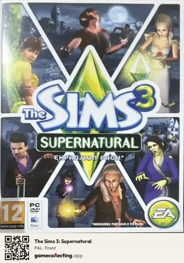 The Sims 3: Supernatural Computer, PAL box front