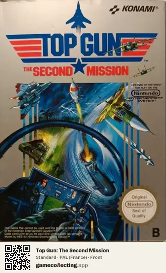 Top Gun: The Second Mission Nintendo Entertainment System, France box front