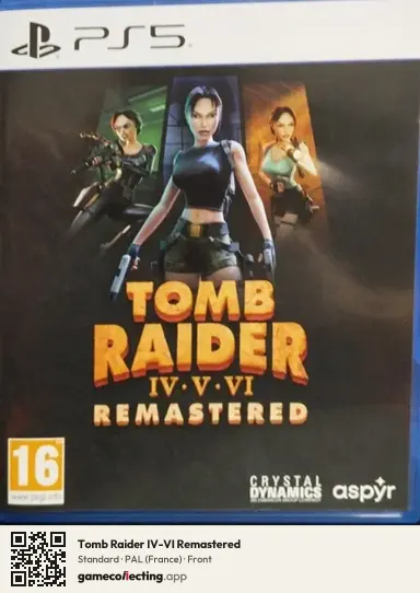 Tomb Raider IV-VI Remastered PlayStation 5, France box front