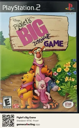 Piglet's Big Game PlayStation 2, NTSC box front
