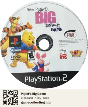 Piglet's Big Game PlayStation 2, NTSC disc