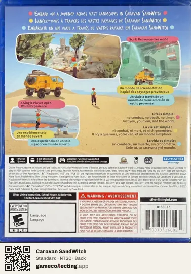 Caravan SandWitch PlayStation 5, NTSC box back