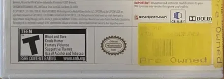 Ōkami, the ESRB box on its front