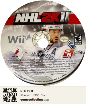 NHL 2K11 Nintendo Wii, NTSC disc