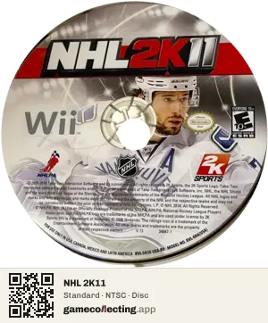NHL 2K11 Nintendo Wii, NTSC disc