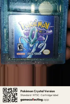 Pokémon Crystal Version Game Boy Color, NTSC cartridge label