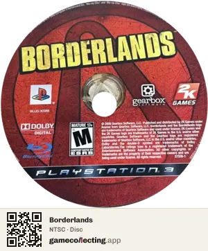 Borderlands PlayStation 3, NTSC disc