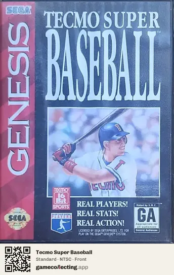 Tecmo Super Baseball Sega Mega Drive / Genesis, NTSC box front