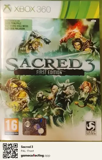 Sacred 3 Xbox 360, PAL box front