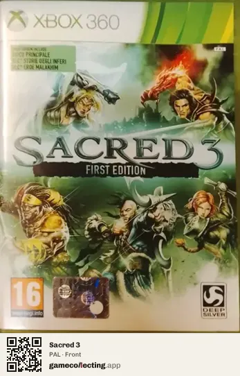 Sacred 3 Xbox 360, PAL box front