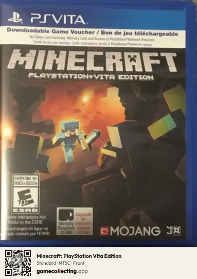 Minecraft: PlayStation Vita Edition PlayStation Vita, NTSC box front