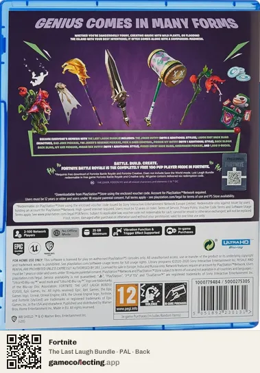 Fortnite PlayStation 5, PAL box back