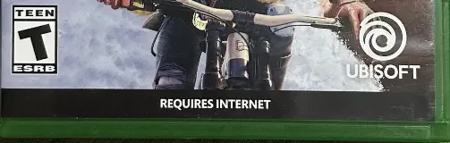 Riders Republic, the ESRB box on its front