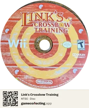 Link's Crossbow Training Nintendo Wii, NTSC disc