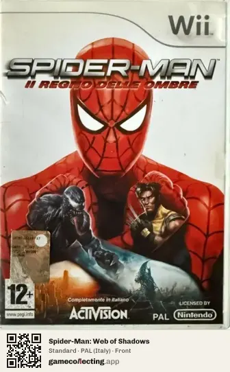 Spider-Man: Web of Shadows Nintendo Wii, Italy box front