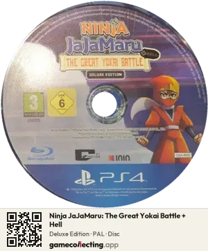 Ninja JaJaMaru: The Great Yokai Battle + Hell PlayStation 4, PAL disc