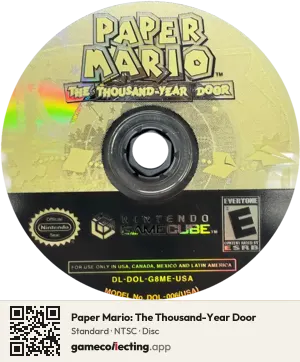 Paper Mario: The Thousand-Year Door Nintendo GameCube, NTSC disc