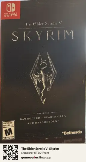 The Elder Scrolls V: Skyrim Nintendo Switch, NTSC box front