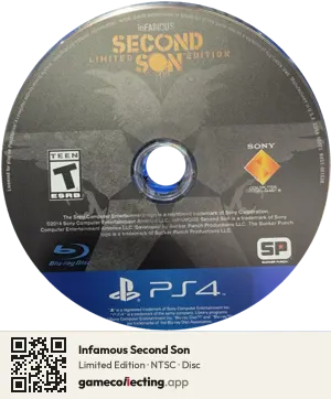 Infamous Second Son PlayStation 4, NTSC disc
