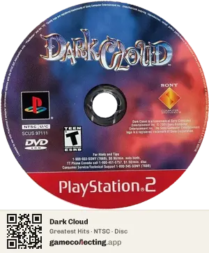 Dark Cloud PlayStation 2, NTSC disc