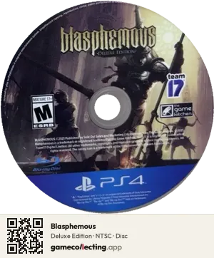 Blasphemous PlayStation 4, NTSC disc