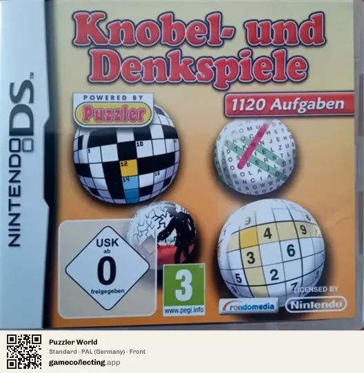 Puzzler World Nintendo DS, Germany box front