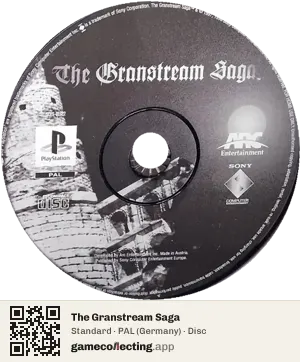 The Granstream Saga PlayStation, PAL disc